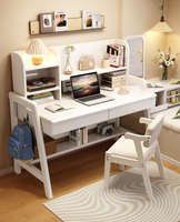 Bureau d'étude en bois massif avec étagère et hauteur réglable pour enfants et bureau à domicile - Vente en gros
