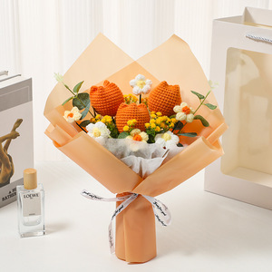 Ramo de Tulipanes de Ganchillo al por Mayor, Flores Tejidas para Regalo del Día de San Valentín y el Día de la Madre - Product Image 4