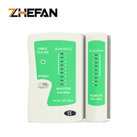 Testeur de câbles en gros, testeur de câbles LAN RJ45 RJ11 Cat5, testeur de batterie 9V PP3, coupe-câbles en plastique bleu, outils réseau