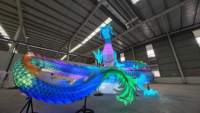 Lanterne de dragon réaliste pour le festival des lanternes, fabriquée sur mesure avec des mouvements