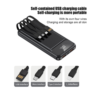 <span class=keywords><strong>Batterie</strong></span> externe haute capacité 10000 mAh avec charge rapide PD 22,5 W et affichage numérique pour smartphone Android, cadeau d'affaires - Product Image 4