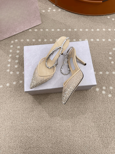 Zapatos de Tacón Alto Jimmy de Alta Calidad con Cadena de Diamantes en el Tobillo, Malla Transpirable que se Ajusta Perfectamente al Arco del Pie - Product Image 3