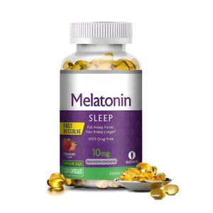 Capsule di Melatonina OEM 10mg per il Sonno Notturno, Aiuto per il Sonno per Adulti, Flacone da 120 Capsule, Aiuta a Ripristinare Normali Cicli del Sonno - Product Image 1