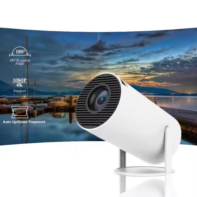 Portable Pocket Smart HY300 PRO Mini Android 13 Projector 2024 Newest HD Low Noise Wireless Home Theater Business Projectors
