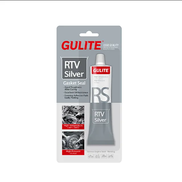 Gasket-free Sealant Waterproof and High Temperature Resistant Silver Glue Transmission Sealant Car Engine Rtv Silicone Grey