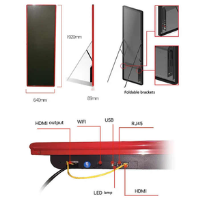 P1.86 P2.5 <span class=keywords><strong>P3</strong></span> 휴대용 디지털 간판 실내 와이파이 제어 상점 수직 스탠드 광고 Led 포스터 디스플레이 화면 - Product Image 3
