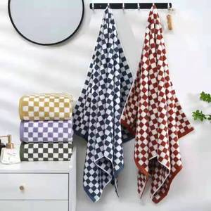 Pronto Stock Hebei Gaoyang Cotton Checker asciugamano per il viso asciugamani da bagno 35x75 70*140cm 2 in1 3 in1 Set disponibile scacchiera <span class=keywords><strong>a</strong></span> scacchi - Product Image 3