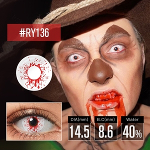 <span class=keywords><strong>Lentilles</strong></span> de contact de couleur folle personnalisées <span class=keywords><strong>lentilles</strong></span> de contact zombie pour Halloween lentille de contact rouge Bloodshot - Product Image 2
