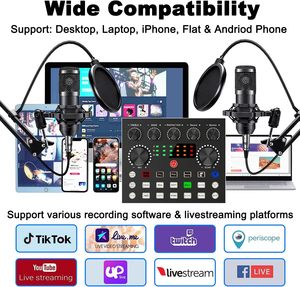 ไมโครโฟนคอนเดนเซอร์แบบมืออาชีพ ชนิด C/USB-A XLR ตัดเสียงรบกวน ความไวสูง น้ำหนักเบา พกพาสะดวก พร้อมไฟ RGB - Product Image 2