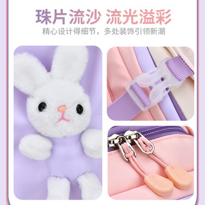 Sesame Baby Elementary <b>School</b> <b>Backpack</b> For Girls 15 Inches Color Blocking Cartoon Lightweight With Interior Zipper Pocket - Product Image 3