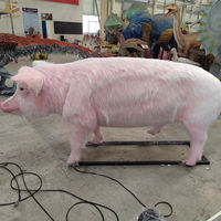 SGAI79 Modèle Animal Animatronique Cochon Grandeur Nature de Haute Qualité Simulation de Cochon Mignon pour Parc