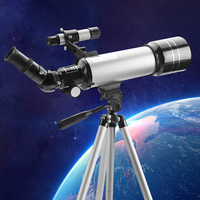 Astronomical Student Reflective Telescope F40070 Optical Instrument Monocular Equipped with a Telescopic Tripod Stand
