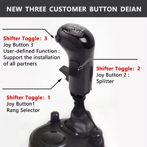 หัวเกียร์จำลองสำหรับเกมขับรถบรรทุกแบบ High Low Gear เชื่อมต่อผ่านพอร์ต USB สำหรับพีซี ใช้ได้กับพวงมาลัย Logitech G923 G29 G27 G25 TH8A รองรับเกม ATS <span class=keywords><strong>ETS2</strong></span> - Product Image 2