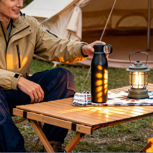 Bouteille d'eau en acier inoxydable avec poignée, garde au chaud/au froid pendant 6 à 12 heures, grande capacité, couleurs personnalisables, design classique - Product Image 2