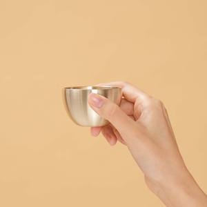 NOBBAN Traditional Korean Soju Cup Pair Bangjja Yugi <b>Drinkware</b> - Product Image 2