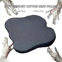 Coussin de chaise de bureau et de dortoir en mousse à mémoire de forme, doux et ventilé, avec sangle, pour une utilisation estivale
