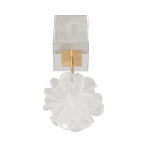 Statua di fiore in cristallo con base per decorazioni del soggiorno, complemento d'arredo per bagno, ufficio, scaffale, stile floreale - Product Image 5