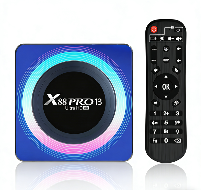 Android 13 TV Box X88 Pro 13 With 4GB RAM 64GB ROM RK3528 Quad-Core Support Dual WiFi6 4K HD Video Decoding Smart TV Box