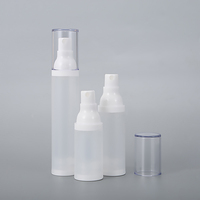 Emballage cosmétique, flacon pompe sans air en plastique givré, scellé, vide, 15/30/50 ml, flacon pour lotion