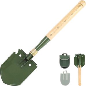 <span class=keywords><strong>Pelle</strong></span> de survie pliable à manche en <span class=keywords><strong>bois</strong></span> - Product Image 1