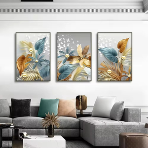 Caldo-vendita di <span class=keywords><strong>un</strong></span> set oro foglia di farfalla murale art Nordic stampa pittura A olio soggiorno art Deco design poster <span class=keywords><strong>decorativo</strong></span> - Product Image 3
