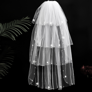 Velo De Malla Con Clips Para Novia O Fiesta - Elegante, Para Té, Disfraces, Fotografía, Color Negro