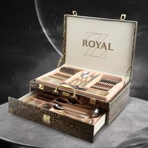 Stainless steel Western-style cutlery set, complete tableware gift <b>box</b>, perfect for holiday gifts, high-end tableware gift <b>box</b> - Product Image 1