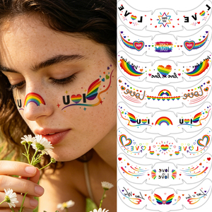 Tatuaggi Temporanei Rossi Impermeabili a Lunga Durata per Viso, Stile Europeo Americano, Effetto Lentiggine, per Feste e Cosplay - Product Image 3