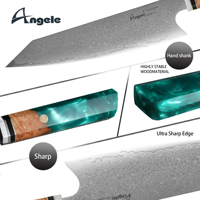 Couteau de chef japonais Damas Kiritsuke nouveauté manche en résine rasoir en acier tranchant pour ustensiles de cuisine professionnels