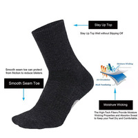 Chaussettes en laine mérinos pour hommes Chaussettes rembourrées de trail running avec logo personnalisé