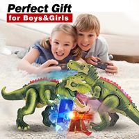 EPT Rc mainan dinosaurus Remote Control, mainan dinosaurus kendali jarak jauh Led jalan menari, elektrik t-rex realistis