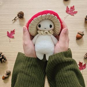 Kaiyue bé 100% thủ công Crochet sinh vật làm tổ nấm đồ chơi trang trí sang trọng trang trí nội thất handmade Crochet bông búp bê - Product Image 3
