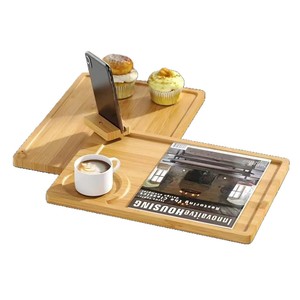 Plateau pliable en bambou pour accoudoir de canapé, table de table basse pour TV, snacks et boissons - Product Image 5