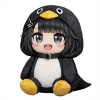 Pré-vente Goo Goo Gah Gah Little Penguin Administrator Peluche courte mignonne, figurine décorative, cadeau d'anniversaire, hauteur réglable 11-30cm