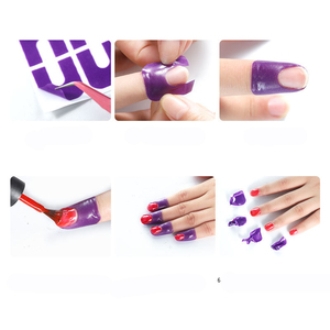 Nouveau décoller nail art bande doigt protecteur vernis peinture autocollant U forme Anti-débordement ruban à <span class=keywords><strong>ongles</strong></span> <span class=keywords><strong>pour</strong></span> les décorations des <span class=keywords><strong>ongles</strong></span> - Product Image 4