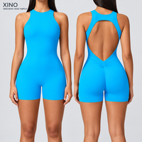 Combinaison une pièce grande taille pour femme, effet froncé aux fesses, avec coussinets de poitrine amovibles, pour le yoga, fabricant OEM ODM d'articles de sport