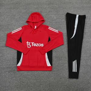 Autumn Winter Half Zipper Printed Hat <b>Sweatshirt</b> Short Training Suit Hoodie 25/26 Manchester European Clubs Competition Uniform - Product Image 3