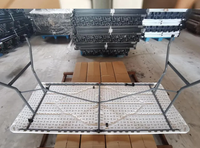 Table pliante en plastique robuste de 6 pieds, table de banquet en HDPE pour les fêtes, la restauration et les événements en plein air