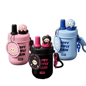 MAIMA Nueva taza de agua portátil de alta apariencia con revestimiento de cerámica Termo de paja de café grueso para niños - Product Image 1