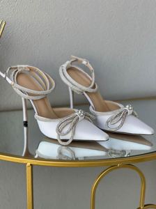 Zapatos de Tacón Alto con Doble Lazo de Lujo en Negro, Blanco, Rosa, Verde y Azul, Zapatos de Satén con Punta en Pico para Mujer - Product Image 3