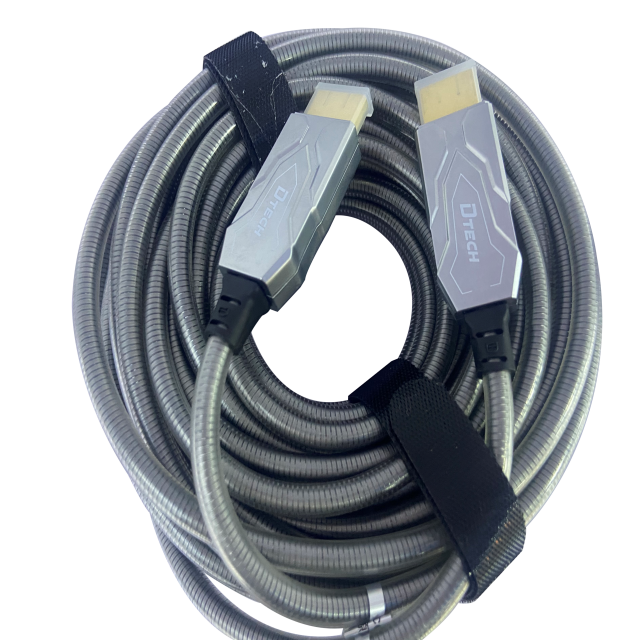 OEM ODM 8K HDMI Armor Fiber Cable 10M 4K 3D 48Gbps HDR HDCP 2.2 Optic HDMI 2.1 Video Audio Cable for Monitor Printer Projector