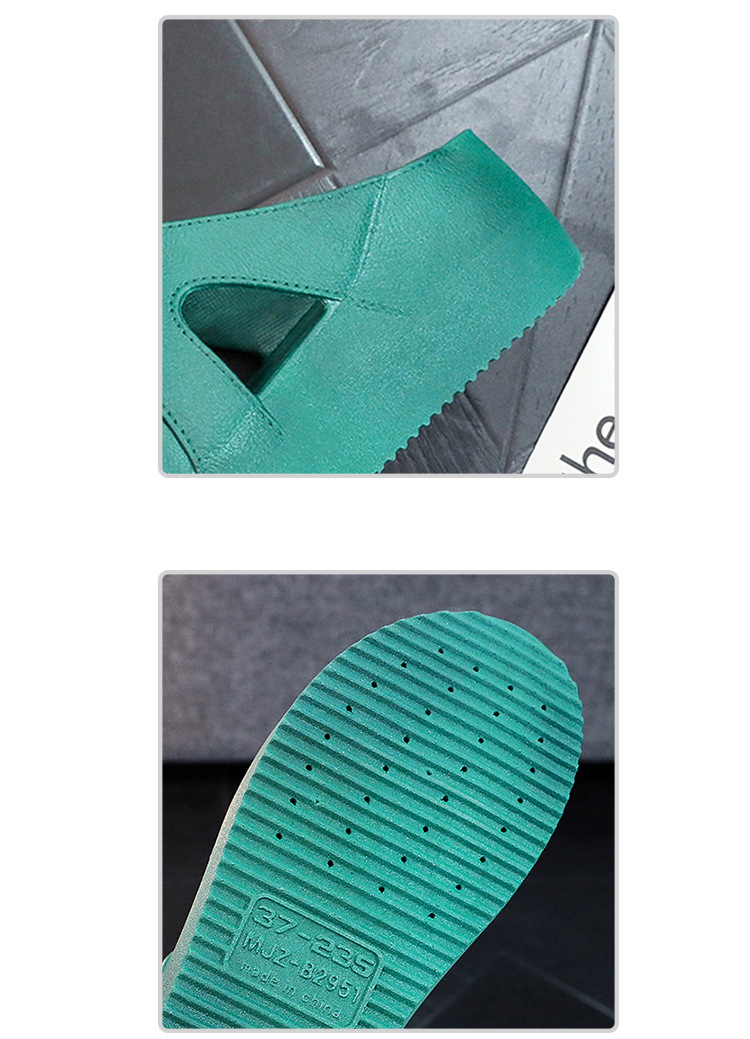 High Heel Slippers Women Summer Thick Home Wedged PVC Anti-slip Slides Sandals Ladies
