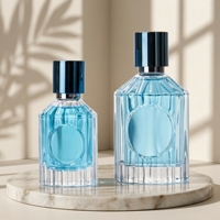 Flacon de parfum vide en cristal de haute qualité, moderne, avec logo personnalisé, 50 ml, 100 ml, pour femme, avec boîte.