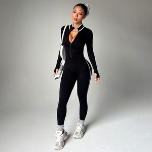 <span class=keywords><strong>Tuta</strong></span> da Yoga Intera Personalizzata Under Lulu da <span class=keywords><strong>Donna</strong></span>, Invernale, con Collo Alto, Maniche Lunghe, Vestibilità Slim, Cerniera, Abbigliamento Sportivo Senza Cuciture - Product Image 2