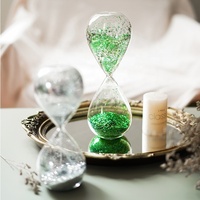 Nouvelle horloge à sable personnalisée avec paillettes, minuteur décoratif pour bureau