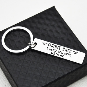 Portachiavi in acciaio inossidabile di vendita caldo GT portachiavi in metallo all'ingrosso Logo personalizzato guida sicura ho bisogno di te qui con Me portachiavi - Product Image 5
