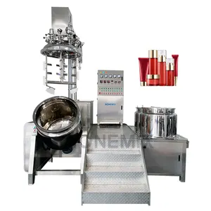 Cosmetic body lotion cream making vacuum emulsifying homogenizer mixing machine