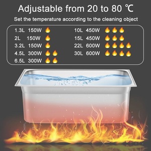 Nettoyeur à ultrasons domestique 60W chauffant pour bijoux, lunettes, nettoyage dentaire, bain de nettoyage industriel à ultrasons - Product Image 5