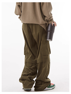 <span class=keywords><strong>Pantaloni</strong></span> dritti in velluto a coste nero nuovo design per ragazze <span class=keywords><strong>pantaloni</strong></span> a vita alta <span class=keywords><strong>pantaloni</strong></span> Cargo <span class=keywords><strong>larghi</strong></span> da donna - Product Image 6