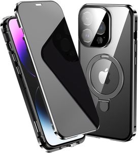 Protection intégrale 360° pour iPhone 15, étui avec anneau magnétique pour la charge sans fil, protection d'écran de confidentialité, protection d'objectif de caméra - Product Image 2